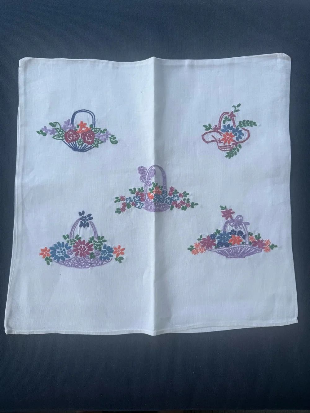 Hand Embroidered VTG Pillow Covers
